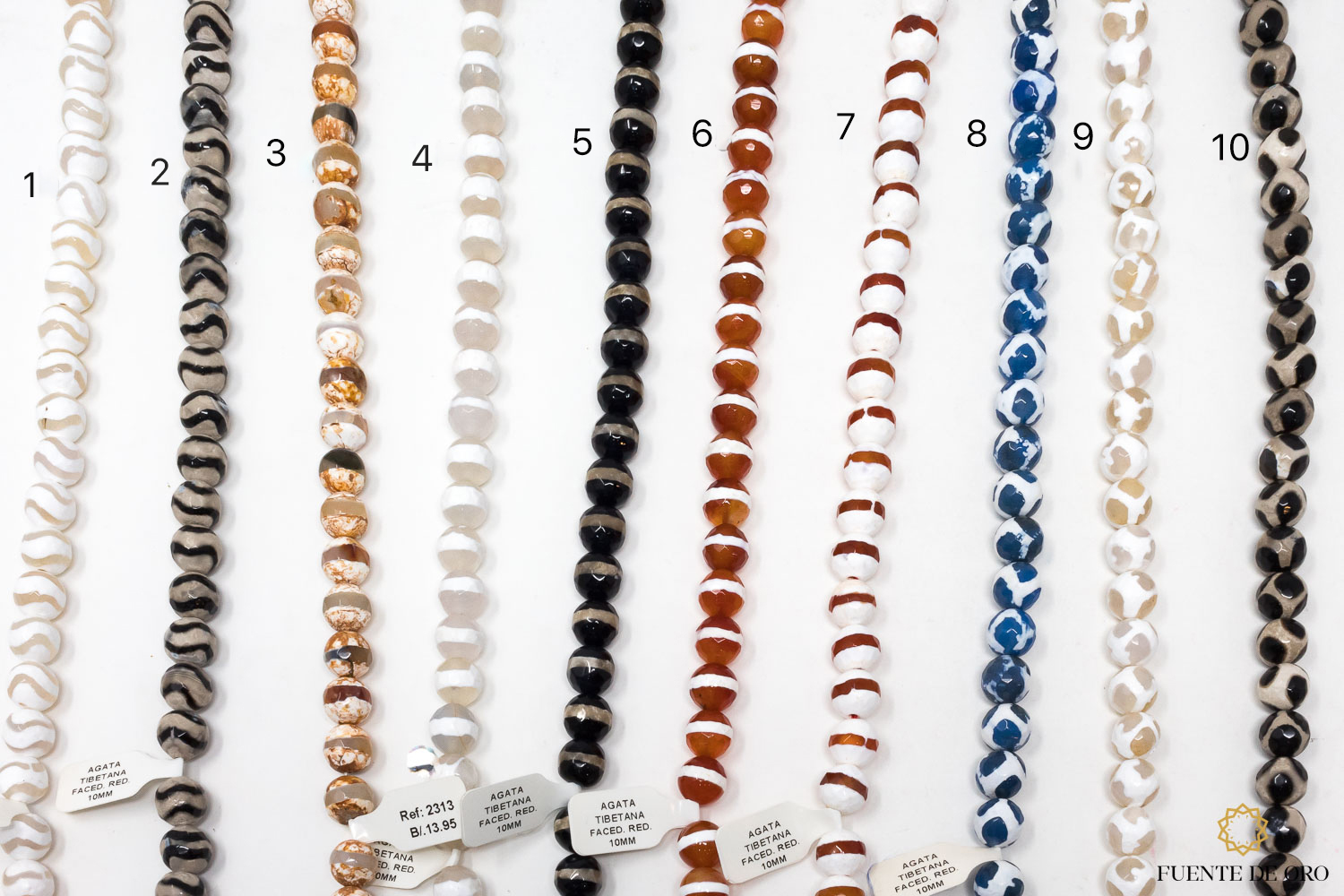 AGATA TIBETANA FACETADA REDONDA 10MM